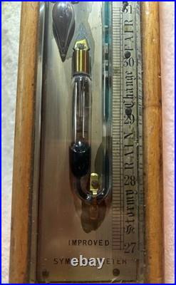 Antique English Marine Barometer Sympiesometer Wolf, Liverpool