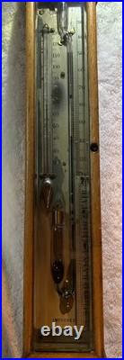 Antique English Marine Barometer Sympiesometer Wolf, Liverpool