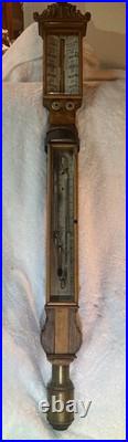 Antique English Marine Barometer Sympiesometer Wolf, Liverpool
