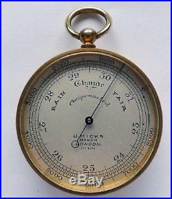 Antique English Pocket Barometer J Hicks