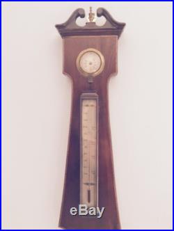 Antique English Rosewood Wheel Barometer