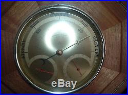 Antique English Wall Barometer & Thermometer Tunbridge Wood SB British Made