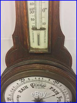 Antique English Weather Station A W Gamage Ltd London Mahogany Case