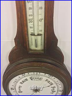 Antique English Weather Station A W Gamage Ltd London Mahogany Case
