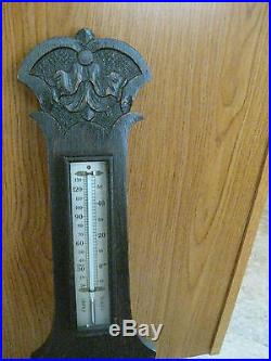 Antique English Weather Station Gamage, London Banjo Mahogany Case works great