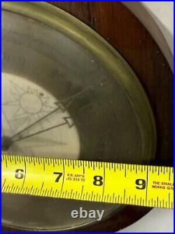 Antique English rosewood banjo barometer Harris east Dereham Bone inlay unusual