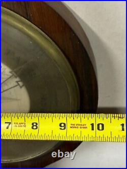 Antique English rosewood banjo barometer Harris east Dereham Bone inlay unusual