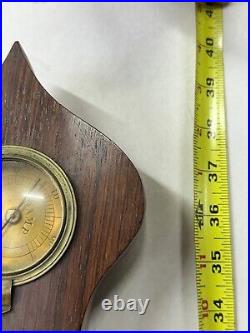 Antique English rosewood banjo barometer Harris east Dereham Bone inlay unusual