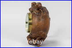 Antique Flanders Wood 1922 dated angel barometer signed