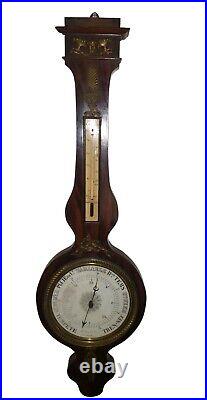 Antique France Barometer Weather Station Barometer Thermometer Signed