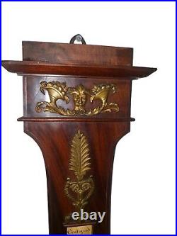 Antique France Barometer Weather Station Barometer Thermometer Signed Antique France Barometer Weather Station Barometer Thermometer Signed