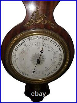 Antique France Barometer Weather Station Barometer Thermometer Signed Antique France Barometer Weather Station Barometer Thermometer Signed