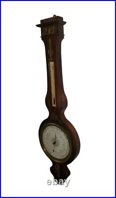 Antique France Barometer Weather Station Barometer Thermometer Signed Antique France Barometer Weather Station Barometer Thermometer Signed