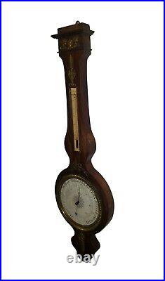 Antique France Barometer Weather Station Barometer Thermometer Signed