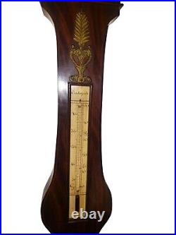 Antique France Barometer Weather Station Barometer Thermometer Signed