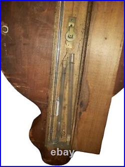 Antique France Barometer Weather Station Barometer Thermometer Signed