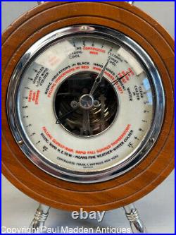 Antique Frank Watrous Ship Wheel Barometer