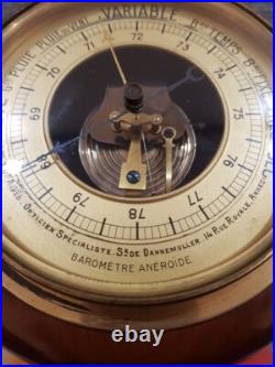 Antique French Aneroid Barometer Dr. Agnès Amiens c. 1900 17cm Antique French Aneroid Barometer Dr. Agnès Amiens c. 1900 17cm