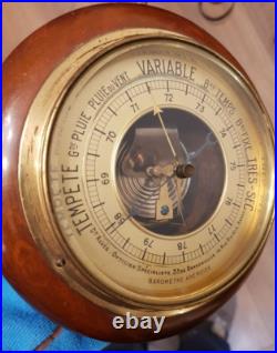 Antique French Aneroid Barometer Dr. Agnès Amiens c. 1900 17cm Antique French Aneroid Barometer Dr. Agnès Amiens c. 1900 17cm