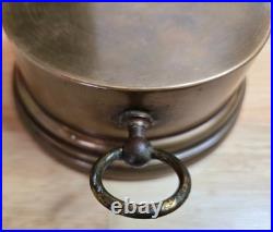 Antique French Aneroid Barometer with Thermometer Solid Brass Early 1900s