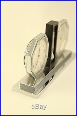 Antique French Art Deco Lancel Brevete 8 Day Clock Barometer Thermometer Combo