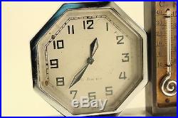 Antique French Art Deco Lancel Brevete 8 Day Clock Barometer Thermometer Combo