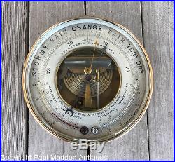Antique French Barometer PNHB with Dual Thermometers Theo Mundore
