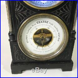 Antique French Carriage Clock With Aneroid barometer