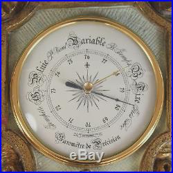 Antique French Gilt Barometer Thermometer