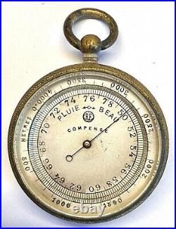 Antique French Gilt Pocket Barometer Compensated