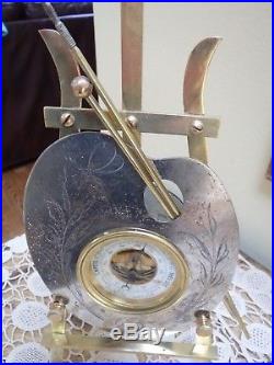 Antique French Painters Palette Barometer With Easel