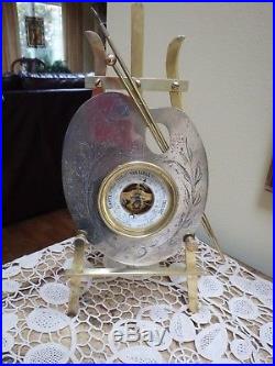 Antique French Painters Palette Barometer With Easel
