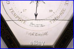 Antique French SELON TORICELLI Barometer. Louis XVI Gilt Glass PARIS. RARE