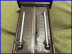 Antique French Stick Barometer -Thermometer estate find A H Doublet