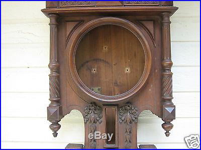 Antique French Weather Station Walnut Clock Case