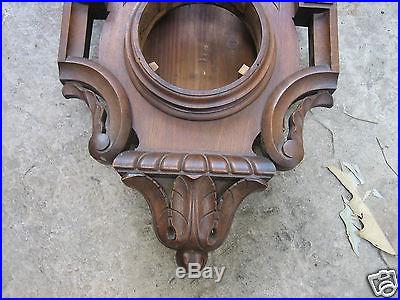 Antique French Weather Station Walnut Clock Case