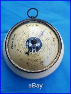 Antique French, barometer, painted wood, 20th century