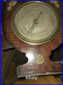 Antique George III Banjo Mahogany Barometer Early 1900's