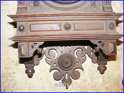 Antique German ANEROID Barometer In Hidden Eastlake Key Wall Cabinet