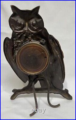 Antique German Aneroid Barometer V. REGEN VERANDERLICH SCHON OWL STAND