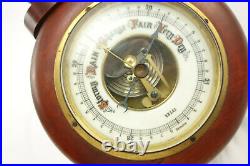 Antique German Barometer Porcelain Dial Fancy C. F. Thermometer on Opal Glass 16