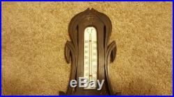 Antique German Barometer and Thermometer by b. T. Co. For parts only
