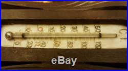 Antique German Barometer and Thermometer by b. T. Co. For parts only