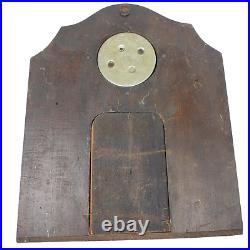 Antique German Barometer on 13x11 Wall Mounted Wood Mirror Hook Rack Rustic