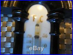 Antique German Barometer with Milk Glass Thermometer 18 Long