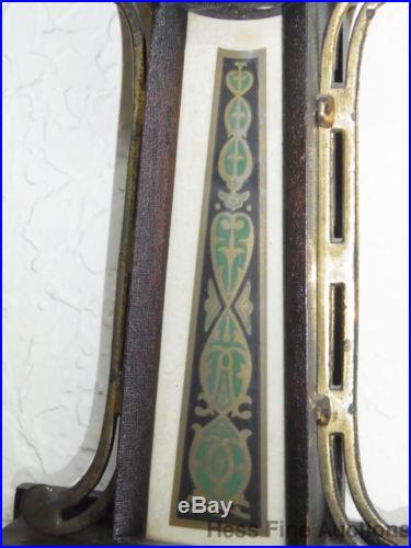 Antique German Signed S H Porcelain Face Banjo Reverse Glass Barometer Restore