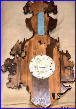 Antique German Veranderlyk Aneroid Barometer Black Forest Eagle Carving