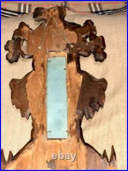 Antique German Veranderlyk Aneroid Barometer Black Forest Eagle Carving