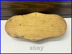 Antique German Viking Barometer Double Brass & Wood Marine Weather Instrument