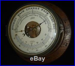 Antique Germany Schatz Marine Maritime Ship Barometer Stormy Rain Change Superb